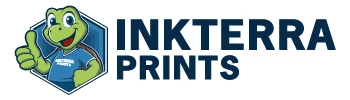 InkTerra Prints logo featuring a smiling cartoon turtle giving a thumbs up beside bold text that reads ‘InkTerra Prints’.