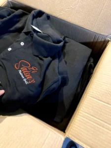 Custom embroidered polo for El Salsa’s Mexican Restaurant in Raleigh NC.