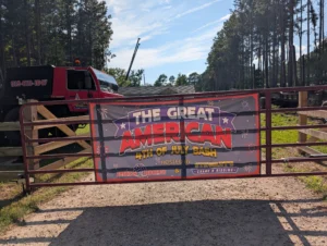 Large format 4x8 banner for The Great American Bash event.