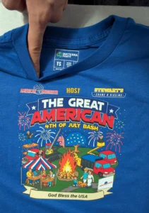 Youth-sized event t-shirt for The Great American Bash by Inkterra Prints.