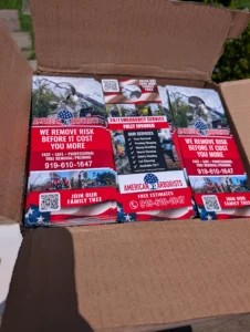 Door hangers printed and designed for American Arborist by Inkterra Prints.