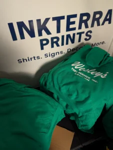 Custom Screen Printed hoodies for Wesley’s Services by Inkterra Prints.